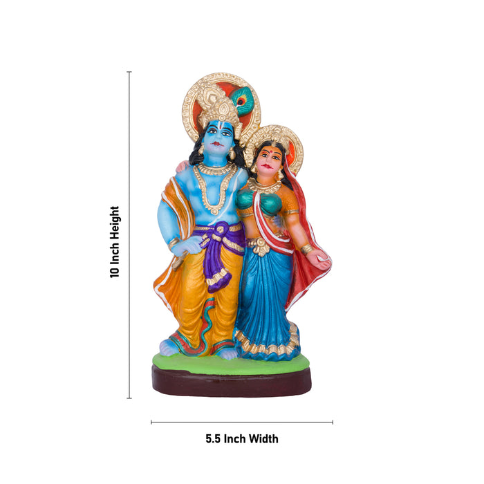Krishnar Ashtasaki Clay Golu Bommai Set - 10 x 5.5 Inches | Giri Golu Bomma/ Navaratri kolu Bommai/ Dasara doll