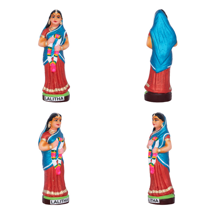 Krishnar Ashtasaki Clay Golu Bommai Set - 10 x 5.5 Inches | Giri Golu Bomma/ Navaratri kolu Bommai/ Dasara doll