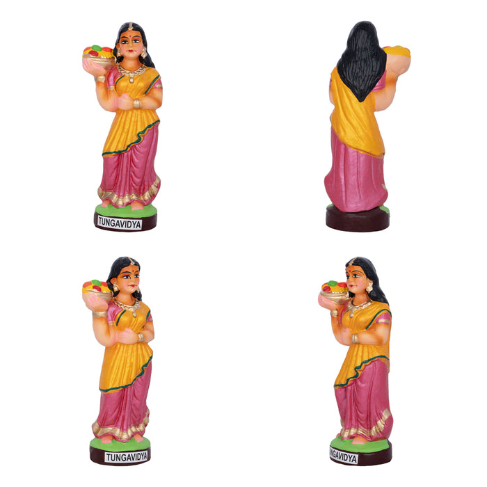 Krishnar Ashtasaki Clay Golu Bommai Set - 10 x 5.5 Inches | Giri Golu Bomma/ Navaratri kolu Bommai/ Dasara doll