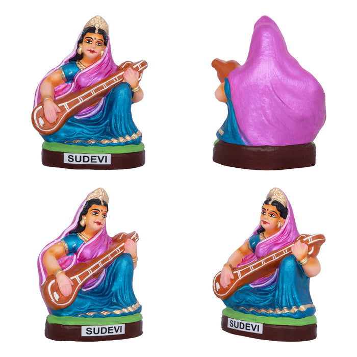 Krishnar Ashtasaki Clay Golu Bommai Set - 10 x 5.5 Inches | Giri Golu Bomma/ Navaratri kolu Bommai/ Dasara doll
