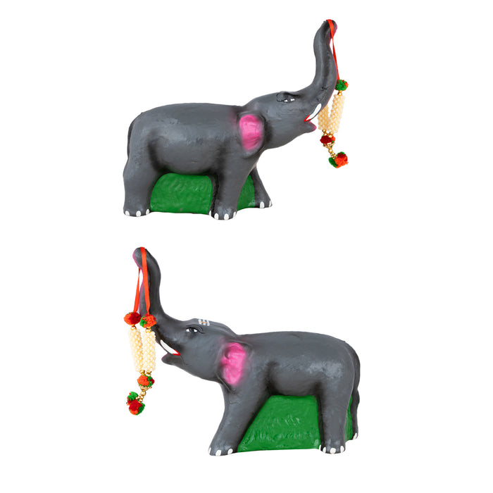 Avvaiyar Clay Golu Bommai Set - 10 x 8 Inches | 5 Pcs/ Giri Golu Doll/ Navaratri Golu Bomma/ Gombe/ Bommai