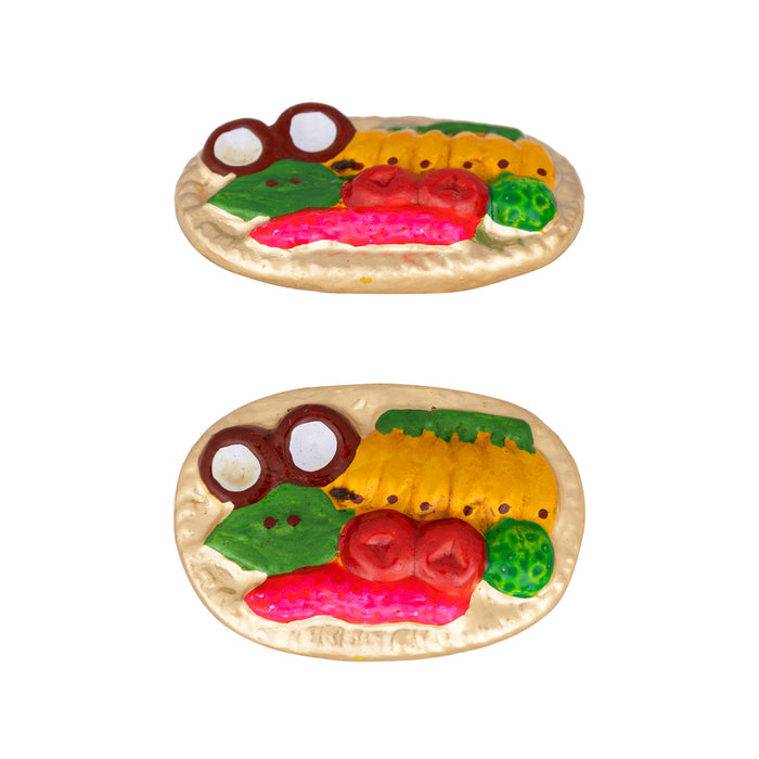 Avvaiyar Clay Golu Bommai Set - 10 x 8 Inches | 5 Pcs/ Giri Golu Doll/ Navaratri Golu Bomma/ Gombe/ Bommai