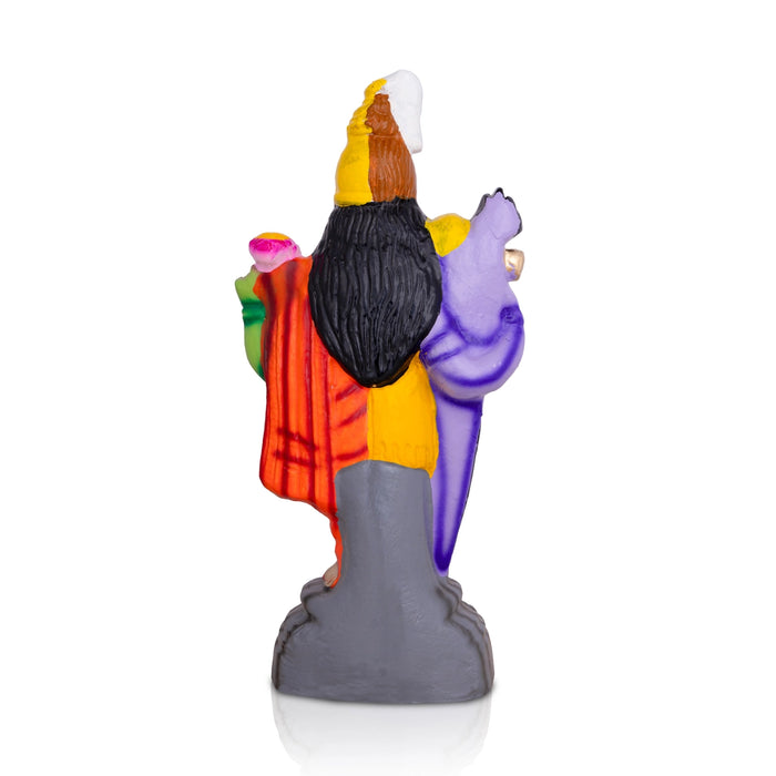 Arthanareeswarar Idol Clay Golu Bommai - 12 X 6 Inches | Navratri Gombe/ Giri Golu Doll For Navaratri Decor
