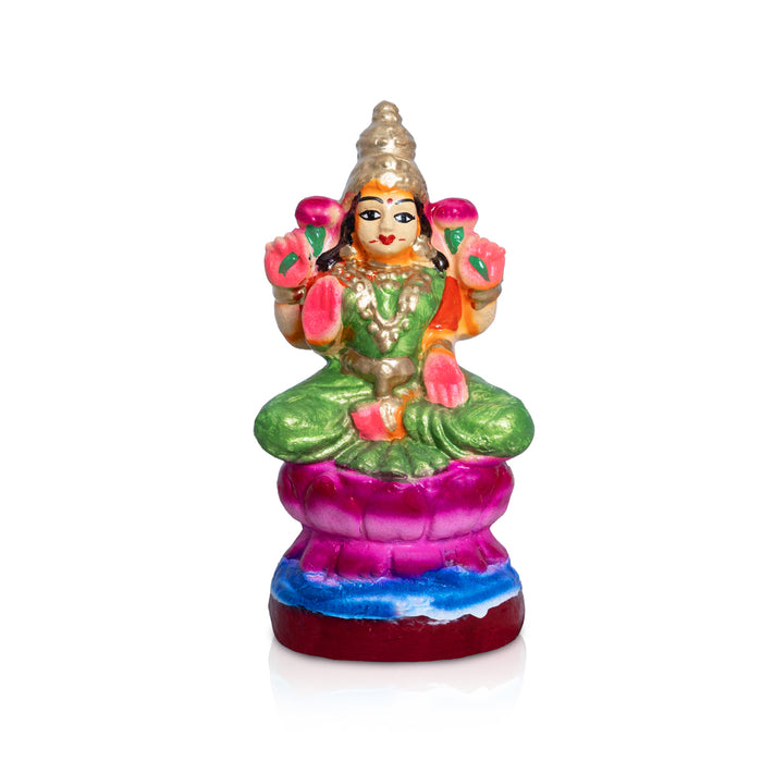 Lakshmi Saraswati Durga Set - 5 x 4 Inches | Clay Golu Bommai/ Kolu Bomma/ Navaratri Golu Doll/Gombe