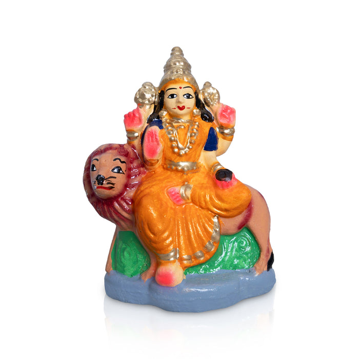Lakshmi Saraswati Durga Set - 5 x 4 Inches | Clay Golu Bommai/ Kolu Bomma/ Navaratri Golu Doll/Gombe