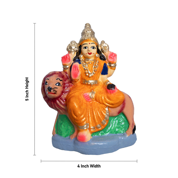 Lakshmi Saraswati Durga Set - 5 x 4 Inches | Clay Golu Bommai/ Kolu Bomma/ Navaratri Golu Doll/Gombe
