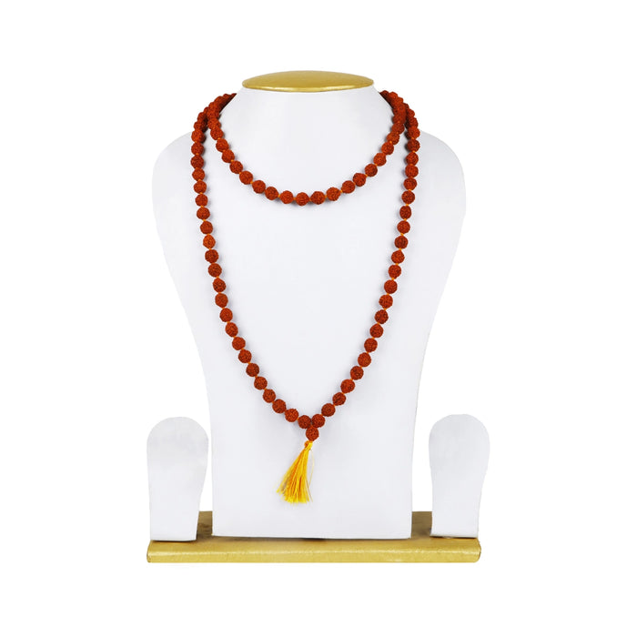 Rudraksha Mala - 24 Inches | 9.5 mm/ 108 Beads/ Ruthratcham Malai/ Rudraksha Mala with Thread Knot for Men & Women