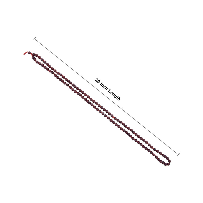Red Chandan Mala - 20 Inches | Red Sandalwood Mala/ 108 Beads/ 8 mm/ Sandalwood Mala Beads for Meditation