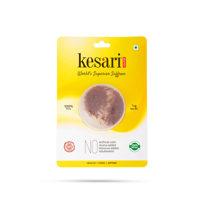 Kesari Saffron - 1 Gms | Safran/ Keshar/ Kungumapoo for Health, Beauty & Cooking