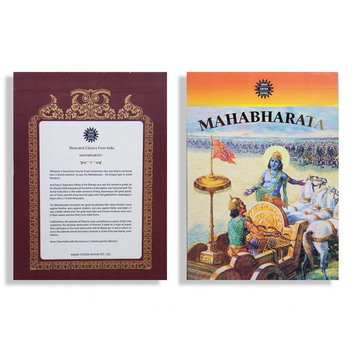 Mahabharata - 3 Volumes Set - English | By Anant Pai/ Story Book/ Childrens Book For Moral Lessons