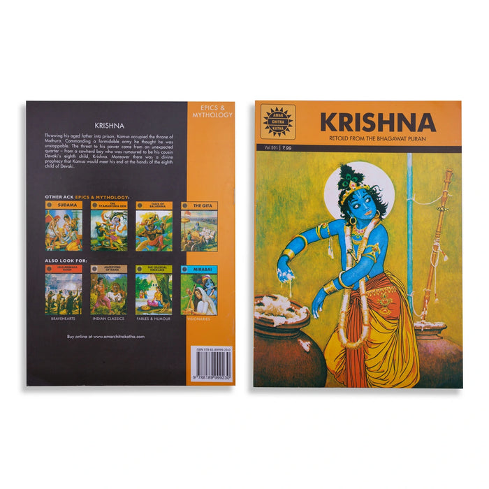 Krishna - Retold From The Bhagawat Puran – English | by Anant Pai/ Childrens Book/ Story Book