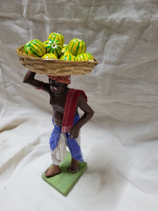 FRUITS and VEGETABLE SELLER STANDING