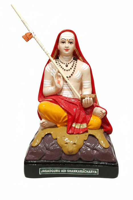 Adi Shankara Idol - 10 Inches | Fibre Material/ Sri Jagadguru Statue for Home/ Gifts