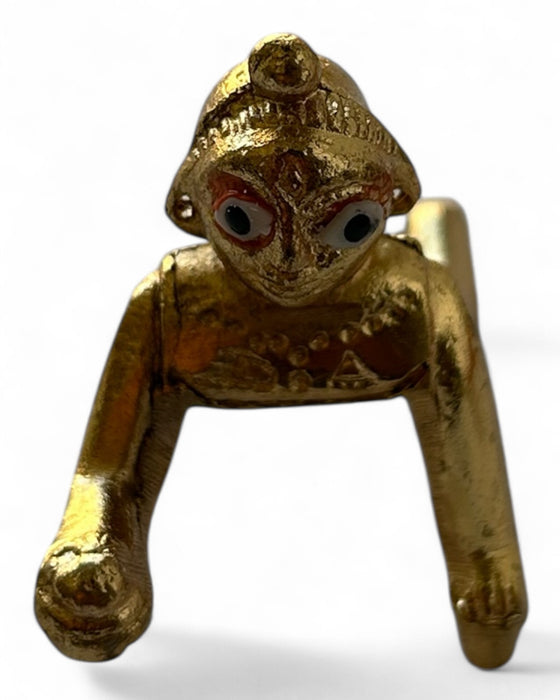 Crawling Krishna With Accessories Combo Set - Brass - 1.5 Inch - 65 Grams | Janmashtami/ for Pooja
