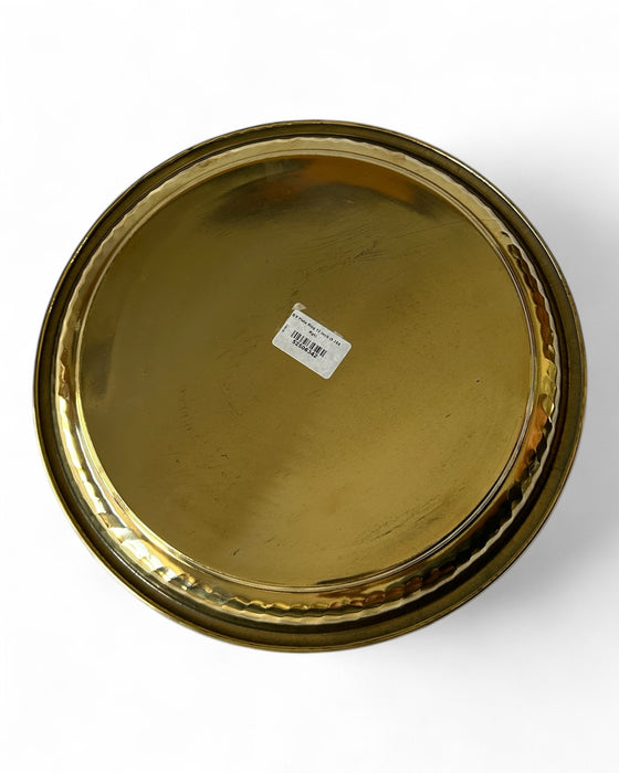 Brass Plate - 12 Inches Dia | Ring Design Thali Plate for Pooja/ 380 Gms Approx