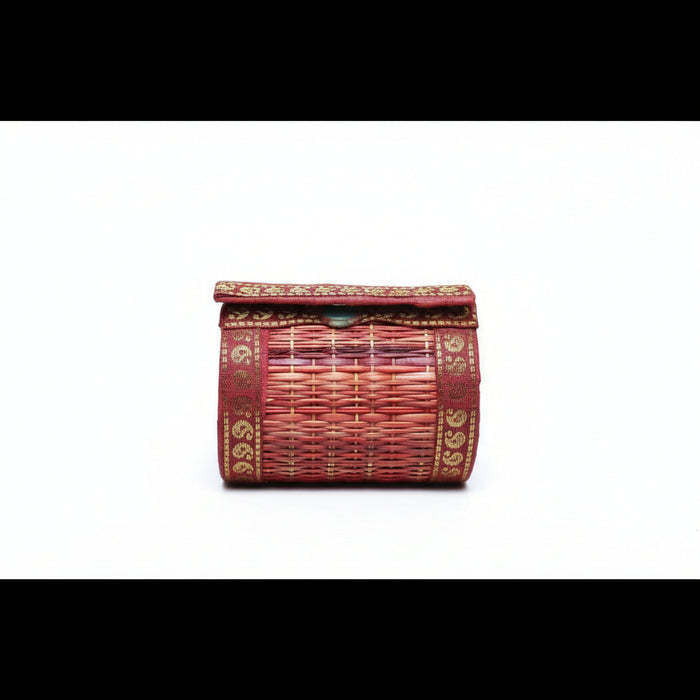 Handcrafted Korai Grass Bangle Box (4") – Eco-Friendly Wedding & Festive Gift Box
