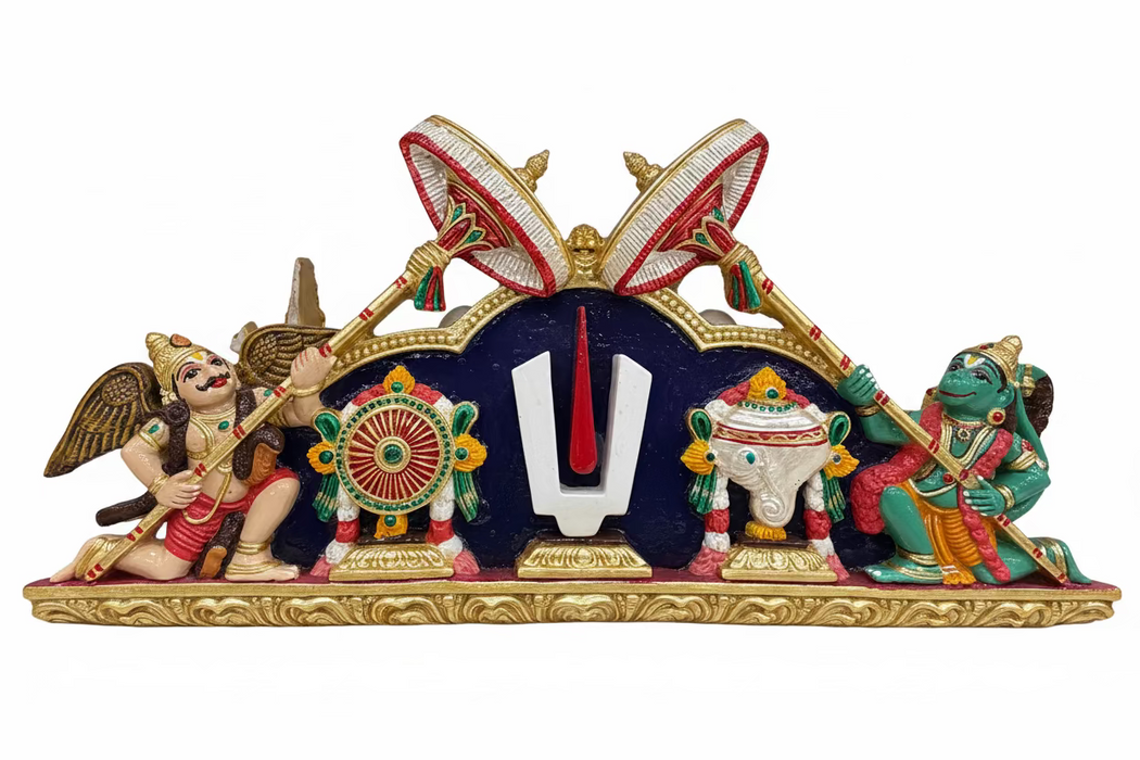 Namam Sangu Chakram Karudan - 9 Inches | GiriAus  Golu Doll/ Clay-Fiber/Namam/Sangu/Chakram/Karudan/ Navratri Bommai/ Showpiece