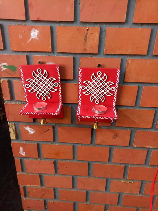 Wooden lamp hanging pair