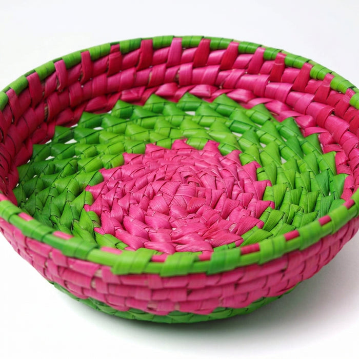 Eco-Friendly Palm Leaf Round Tray (10x3") – Handwoven Natural Serving & Display Basket
