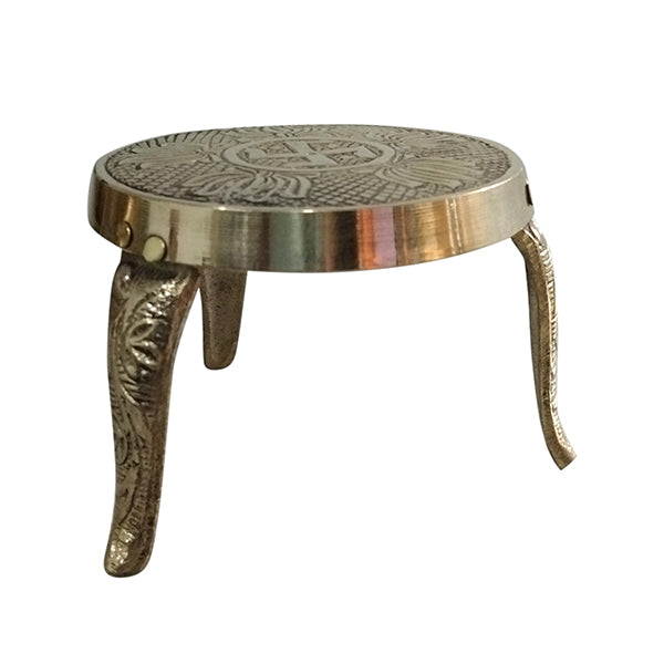 Brass Mukkali - 2 Inches | Stool/ Pooja Asan for Deity Decor/ 140 Gms Approx