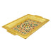 Rectangle Shape Gold Minakari Tray 13 x 9 Inch
