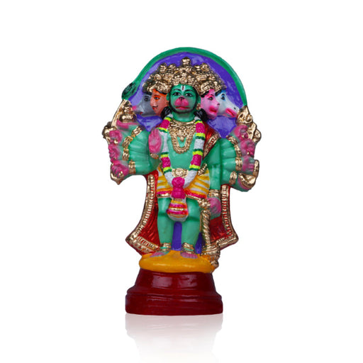 Hanuman 5 Face - Clay - 12 Inch