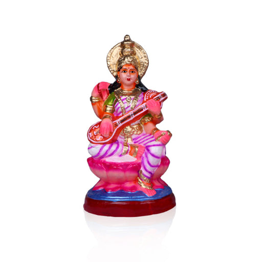 Lakshmi Saraswati Set - Clay - 2 Pcs - 12 Inch